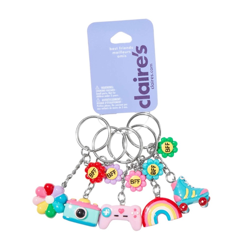 Claire's Multicolor Charm Keychain Collection